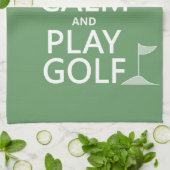 穏やかなおよび演劇のゴルフ-すべての色保って下さい キッチンタオル (折り畳み)