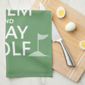 穏やかなおよび演劇のゴルフ-すべての色保って下さい キッチンタオル (四つ折り)