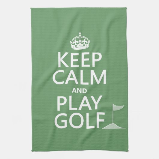 穏やかなおよび演劇のゴルフ-すべての色保って下さい キッチンタオル (縦)