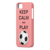 穏やかなおよび演劇のサッカーの穹窖のiPhone 5の場合保って下さい Case-Mate iPhoneケース (裏面左)