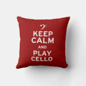 穏やかなおよび演劇のチェロ保って下さい クッション (裏面)