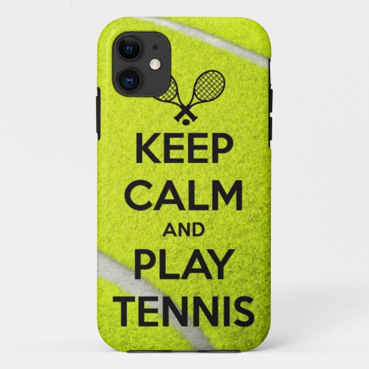 穏やかなおよび演劇のテニスのスポーツの球ラケットスポーツ保って下さい Case-Mate iPhoneケース (裏面)