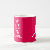 穏やかなおよび演劇のネットボールの引用文保って下さい コーヒーマグカップ (中央)