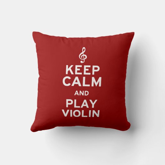 穏やかなおよび演劇のバイオリン保って下さい クッション (裏面)