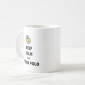 穏やかなおよび演劇の水球プロダクト保って下さい コーヒーマグカップ (正面左)