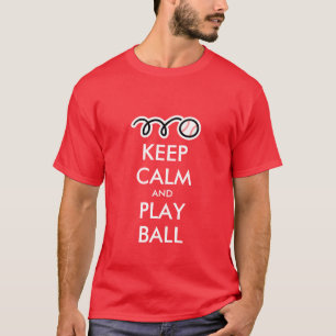 穏やかなおよび演劇の球 のクールな野球のTシャツ保って下さい Tシャツ