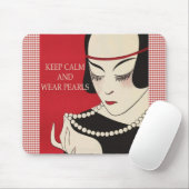 穏やかなおよび衣服の真珠のマウスパッド保って下さい マウスパッド (マウス)