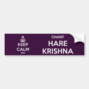 穏やかなおよび詠唱のノウサギKrishna保って下さい バンパーステッカー