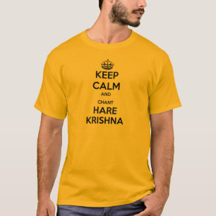穏やかなおよび詠唱のノウサギKrishna保って下さい Tシャツ