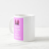 穏やかなおよび買物の靴保って下さい コーヒーマグカップ (正面左)