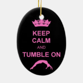 穏やかなおよび転倒の体育専門家のオーナメント保って下さい セラミックオーナメント (裏面)