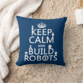 穏やかなおよび造りのロボットは保って下さい(あらゆる色で) クッション (ブランケット)