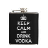 穏やかなおよび飲み物のウォッカ保って下さい フラスク (正面)
