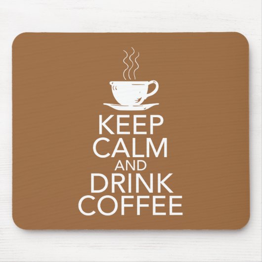 穏やかなおよび飲み物のコーヒーギフト項目保って下さい マウスパッド (正面)
