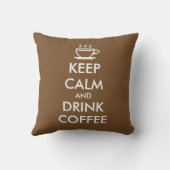 穏やかなおよび飲み物のコーヒー装飾用クッション|ブラウン保って下さい クッション (裏面)