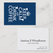 穏やかなおよび飲み物のコーヒー-すべての色保って下さい 名刺 (正面/裏面)