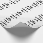 穏やかなおよび飲み物のジン保って下さい ラッピングペーパー (角)