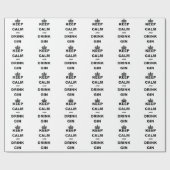 穏やかなおよび飲み物のジン保って下さい ラッピングペーパー (フラット)