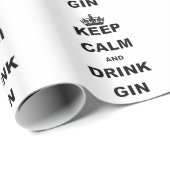 穏やかなおよび飲み物のジン保って下さい ラッピングペーパー (ロールコーナー)