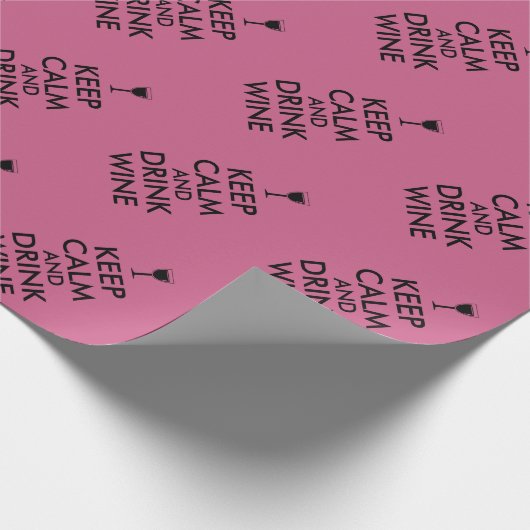 穏やかなおよび飲み物のワインのワイン愛好家のカスタム保って下さい ラッピングペーパー (角)