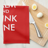 穏やかなおよび飲み物のワインの台所タオル保って下さい キッチンタオル (四つ折り)