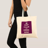 穏やかなおよび飲み物のワイン保って下さい トートバッグ (正面(商品))
