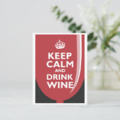 穏やかなおよび飲み物のワイン保って下さい ポストカード (スタンド正面)