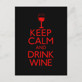穏やかなおよび飲み物のワイン保って下さい ポストカード