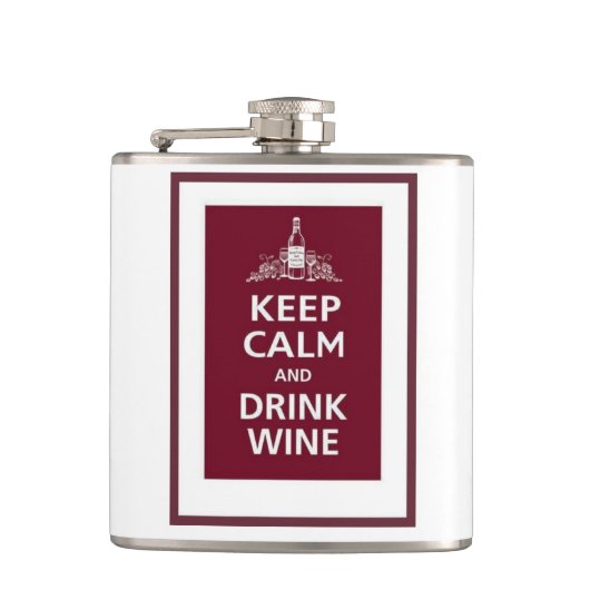 "穏やかなおよび飲み物のワイン"の多忙なワインのフラスコ保って下さい フラスク (正面)