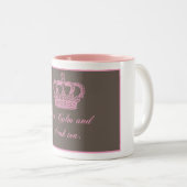 穏やかなおよび飲み物の茶マグ保って下さい ツートーンマグカップ (正面右)