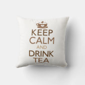 穏やかなおよび飲み物の茶保って下さい クッション (裏面)