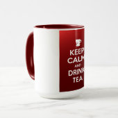 穏やかなおよび飲み物の茶保って下さい マグカップ (正面左)