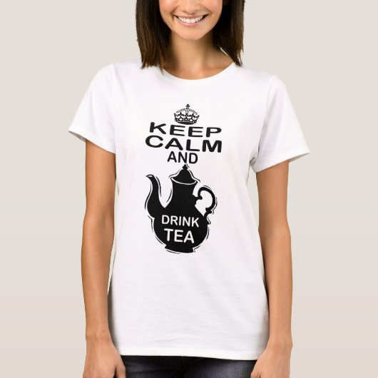 穏やかなおよび飲み物の茶保って下さい Tシャツ (正面)