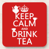 穏やかなおよび飲み物の茶-すべての色保って下さい コースター (正面)