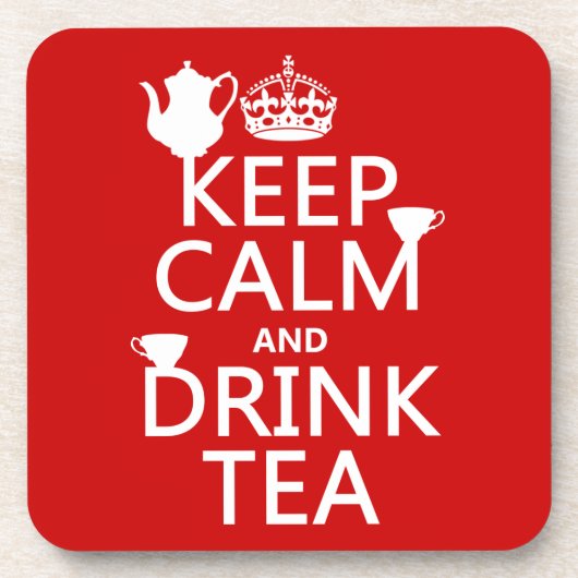 穏やかなおよび飲み物の茶-すべての色保って下さい コースター (正面)