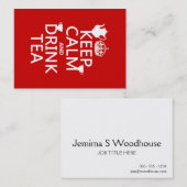 穏やかなおよび飲み物の茶-すべての色保って下さい 名刺 (正面/裏面)