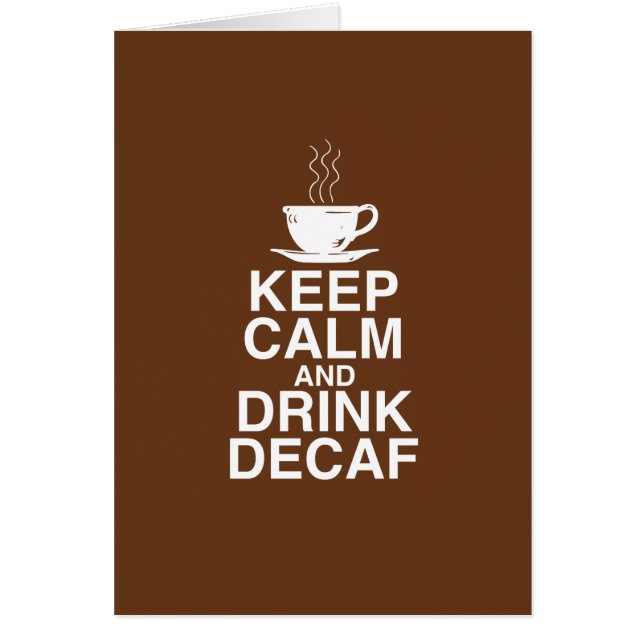 穏やかなおよび飲み物のDecafのコーヒーギフトのアイディアのおもしろい保って下さい (正面)