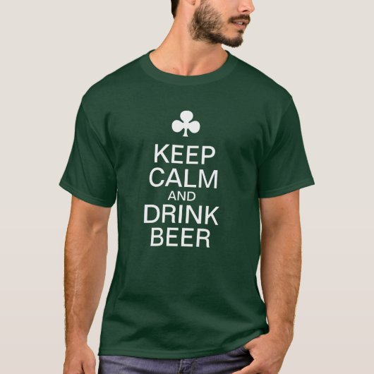 穏やかなおよび飲み物ビール2保って下さい Tシャツ (正面)