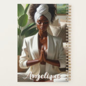 穏やかなアフリカ系アメリカ人女性祈りの言葉瞑想 プランナー手帳 (裏面)