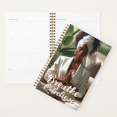 穏やかなアフリカ系アメリカ人女性祈りの言葉瞑想 プランナー手帳 (ディスプレー)