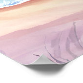 穏やかなアメリカ湾のビーチシーン ポスター (角)