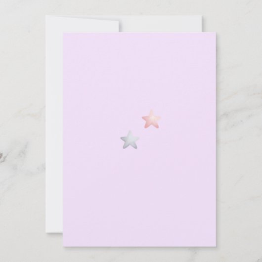 穏やかなアライグマ動物の女の子の赤ちゃんシャワー仮想 招待状 (裏面)