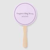 穏やかなアライグマ動物の女の子赤ちゃんシャワー ハンドファン (裏面)