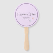 穏やかなアライグマ動物の女の子赤ちゃんシャワー ハンドファン (裏面)