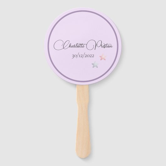 穏やかなアライグマ動物の女の子赤ちゃんシャワー ハンドファン (裏面)