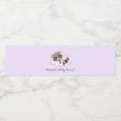 穏やかなアライグマ動物の女の子赤ちゃんシャワー ペットボトルラベル (シングルラベル)