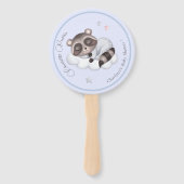 穏やかなアライグマ動物男女兼用の赤ちゃんシャワー ハンドファン (正面)