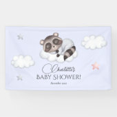 穏やかなアライグマ赤ちゃんシャワーへようこそ 横断幕 (横)