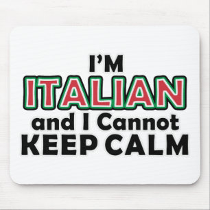 穏やかなイタリア人を保って下さい マウスパッド