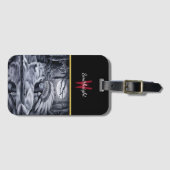 穏やかなインディアンウィメンズアットウォワーズエッジ ラゲッジタグ (正面横)